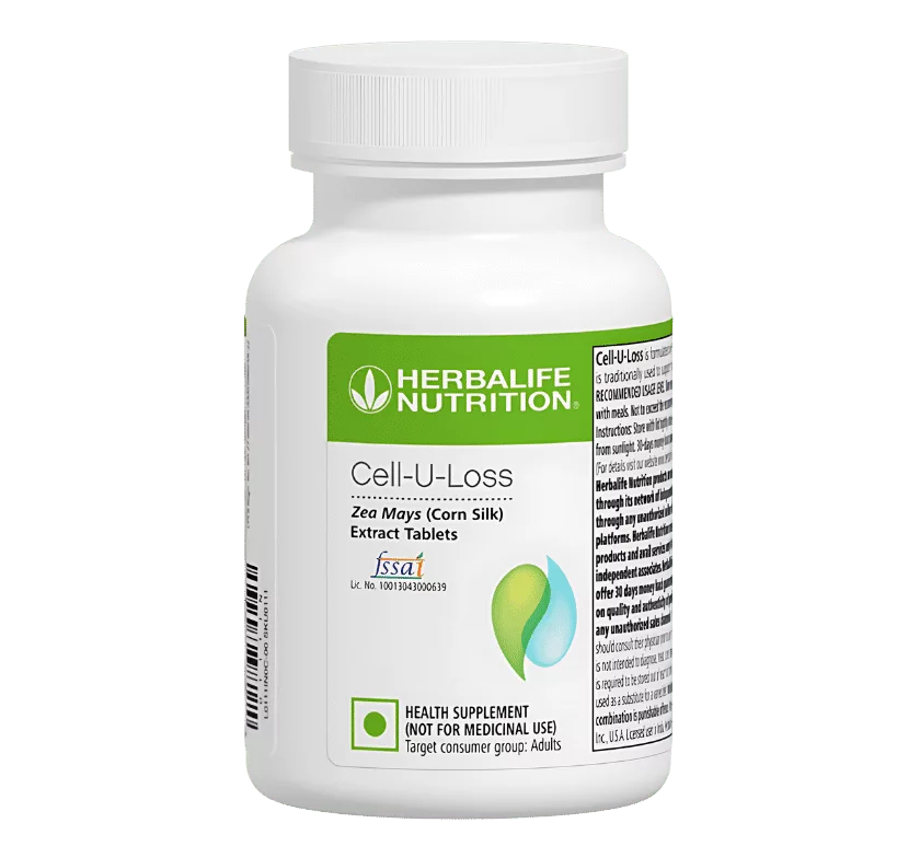 A bottle of Cell-U-Loss supplement by NaturalLife Nutrition.