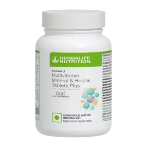 A bottle of Multivitamin Mineral and Herbal Tablets Plus.